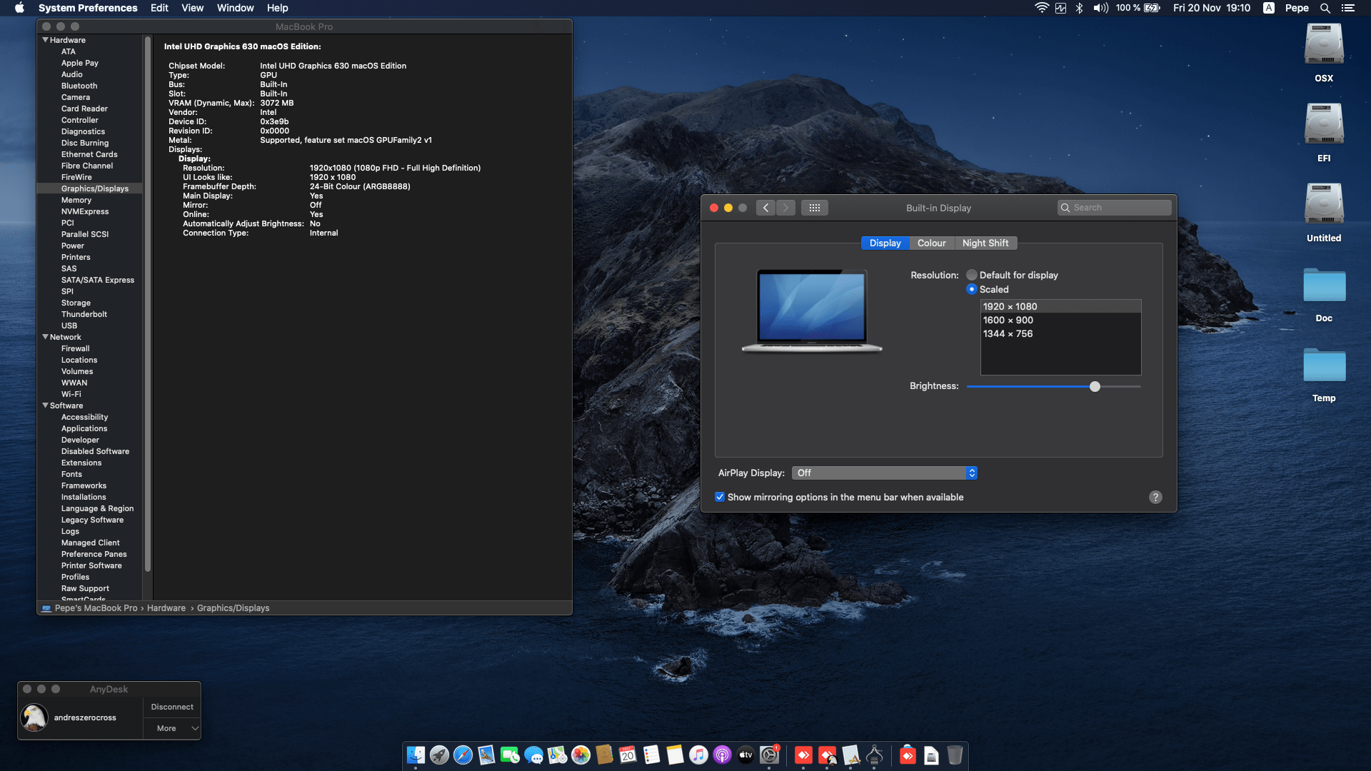 MSI GL63 8RCS 049XES [CoffeeLake   Intel UHD 630 + I2C]   OpenCore 7